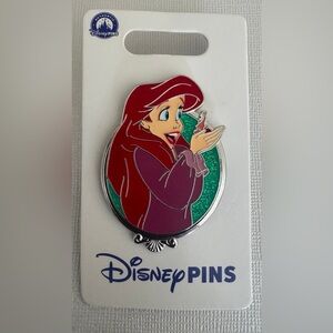 2025 Princess Glitter Portraits Collection- Ariel with Sebastian-Disney Pin BNWT